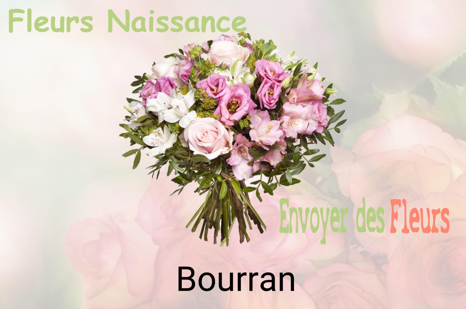 Bouquet de fleurs de naissance livré à Bourran